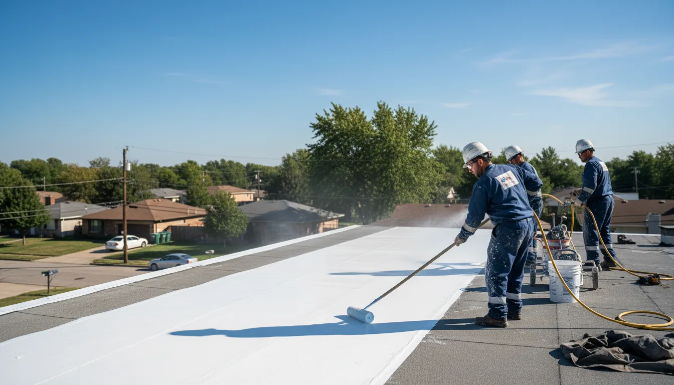Commercial roof coating in Clarita, OK near me